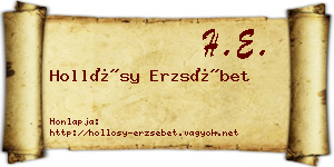 Hollósy Erzsébet névjegykártya