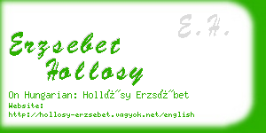 erzsebet hollosy business card